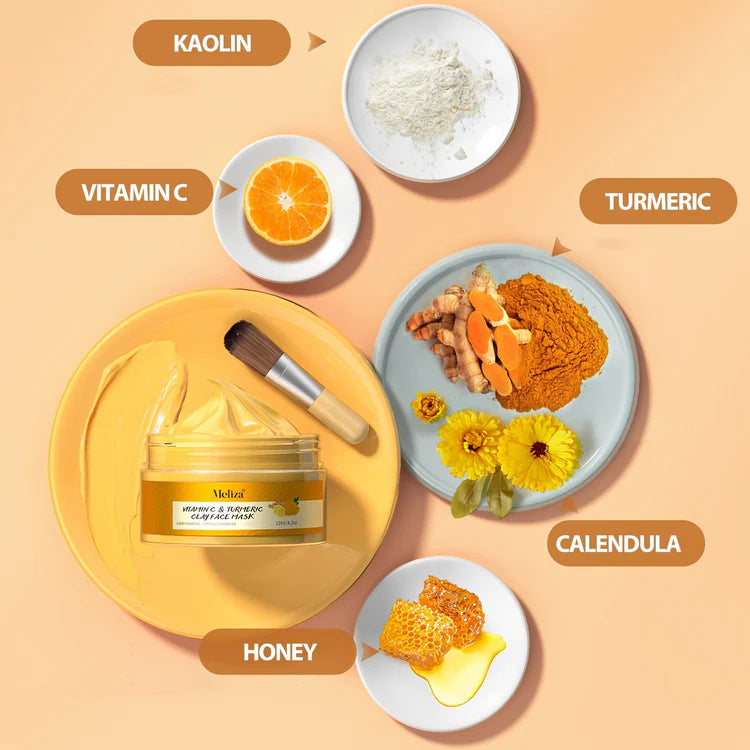 Vitamin C + Turmeric Clay Mask – Deep Cleansing (50g)