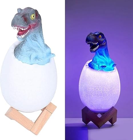 DinoGlow 3D Night Lamp – Egg & Dinosaur Design