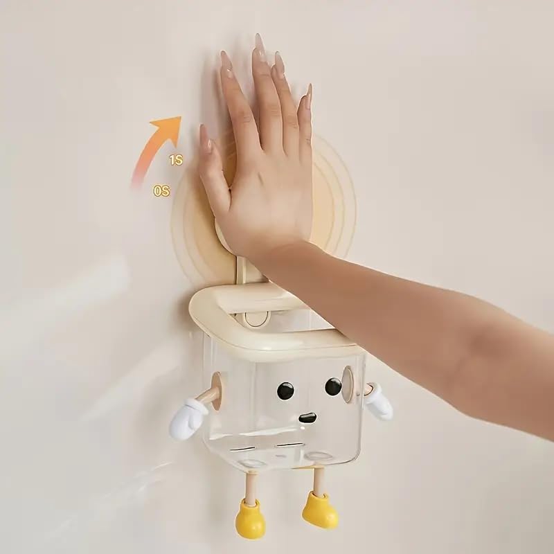 Cartoon Wall Mounted Storage Box with Suction Cup ( Pack of 2)