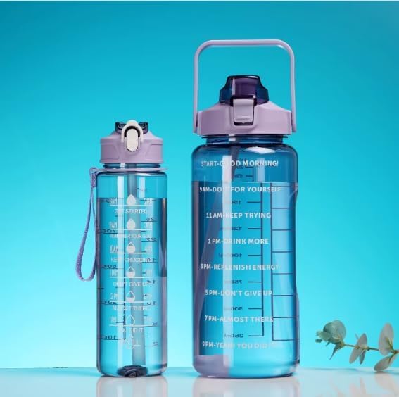 HydraTrio Water Bottles β Set of 3 Motivational Sippers