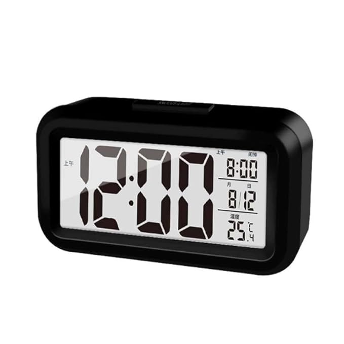 LED Digital Alarm Clock  with Automatic Sensor, Date & Temperature.