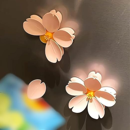 Flower‑Shaped Magnetic Food Bag Clips || Decorative Floral Refrigerator Magnets & Reusable Snack & Chip Sealers