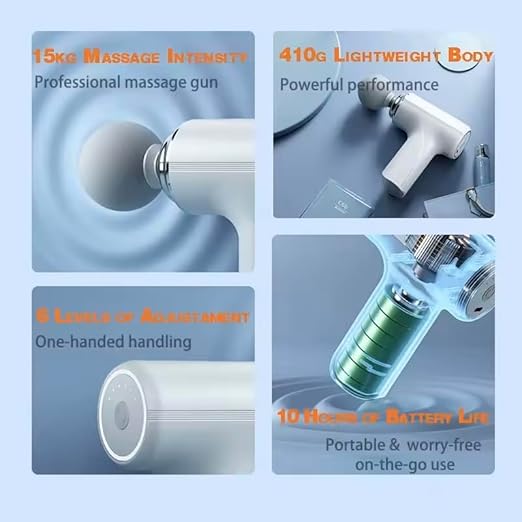 Boost Deep Tissue Handheld Massage Gun – Rechargeable Body Massager for Pain Relief