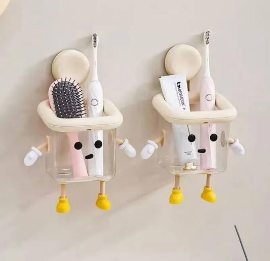 Cartoon Wall Mounted Storage Box with Suction Cup ( Pack of 2)