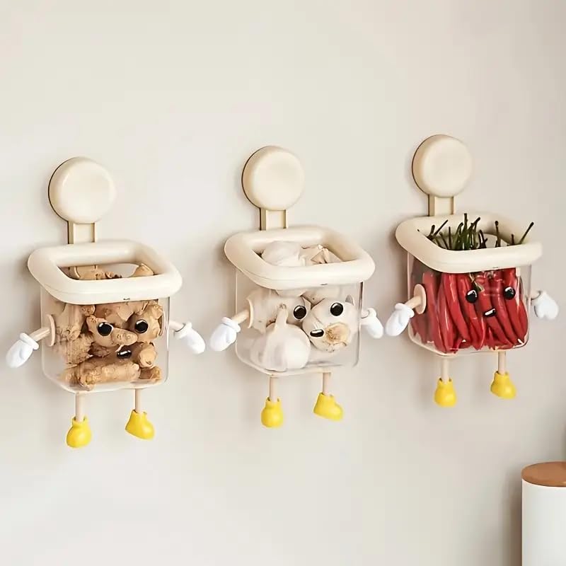 Cartoon Wall Mounted Storage Box with Suction Cup ( Pack of 2)