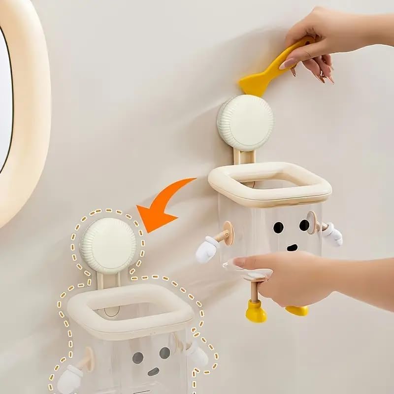 Cartoon Wall Mounted Storage Box with Suction Cup ( Pack of 2)