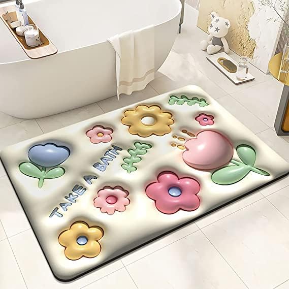 3D Anti-Skid Water Absorbent Mat – Style Meets Function