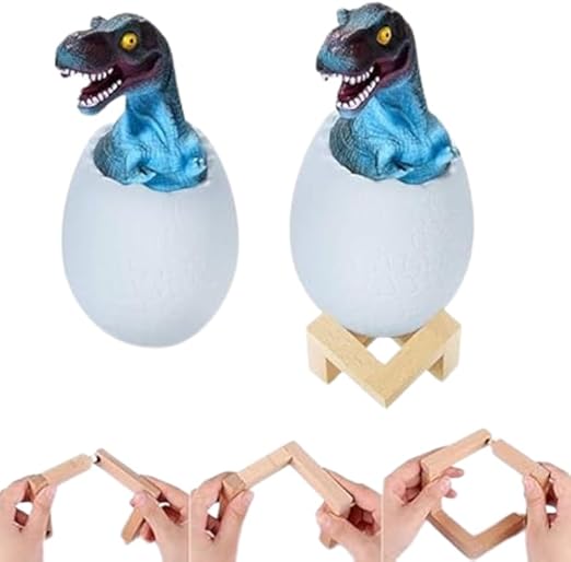 DinoGlow 3D Night Lamp – Egg & Dinosaur Design