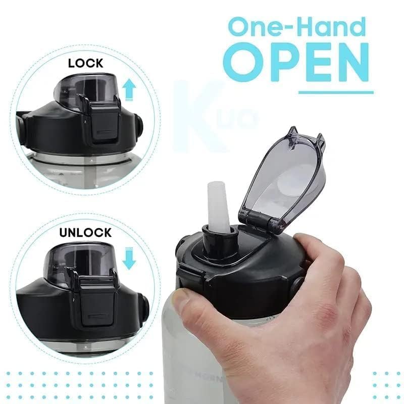 2L Motivational Water Bottle with Time Marker – Leakproof, BPA-Free & Travel-Friendly