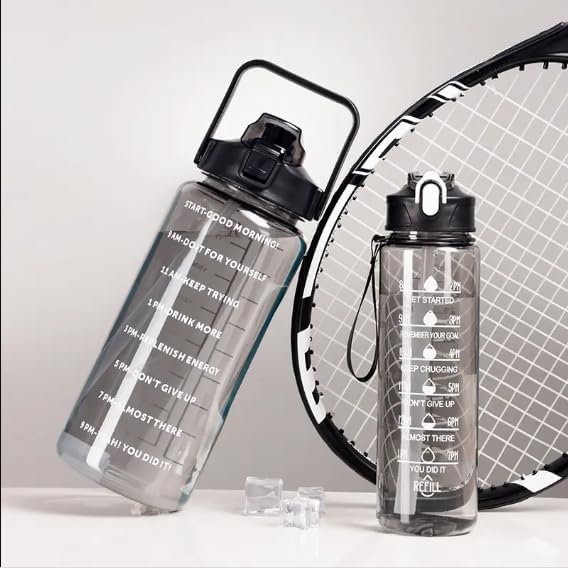 HydraTrio Water Bottles β Set of 3 Motivational Sippers