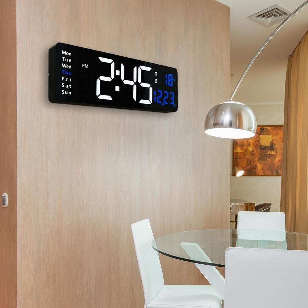 GlowTime LED Digital Clock – Remote & Night Light