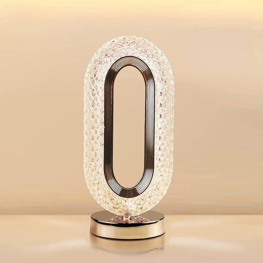 Oval Acrylic Crystal Lamp| Touch Control Desk Night Light