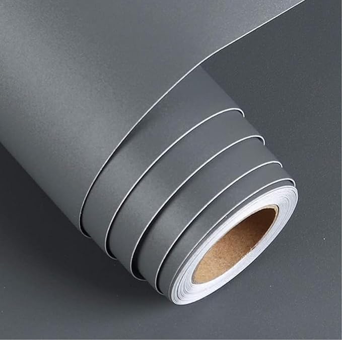 DIY Dark Grey Matte Peel & Stick Wallpaper – Instant Furniture & Wall Makeover