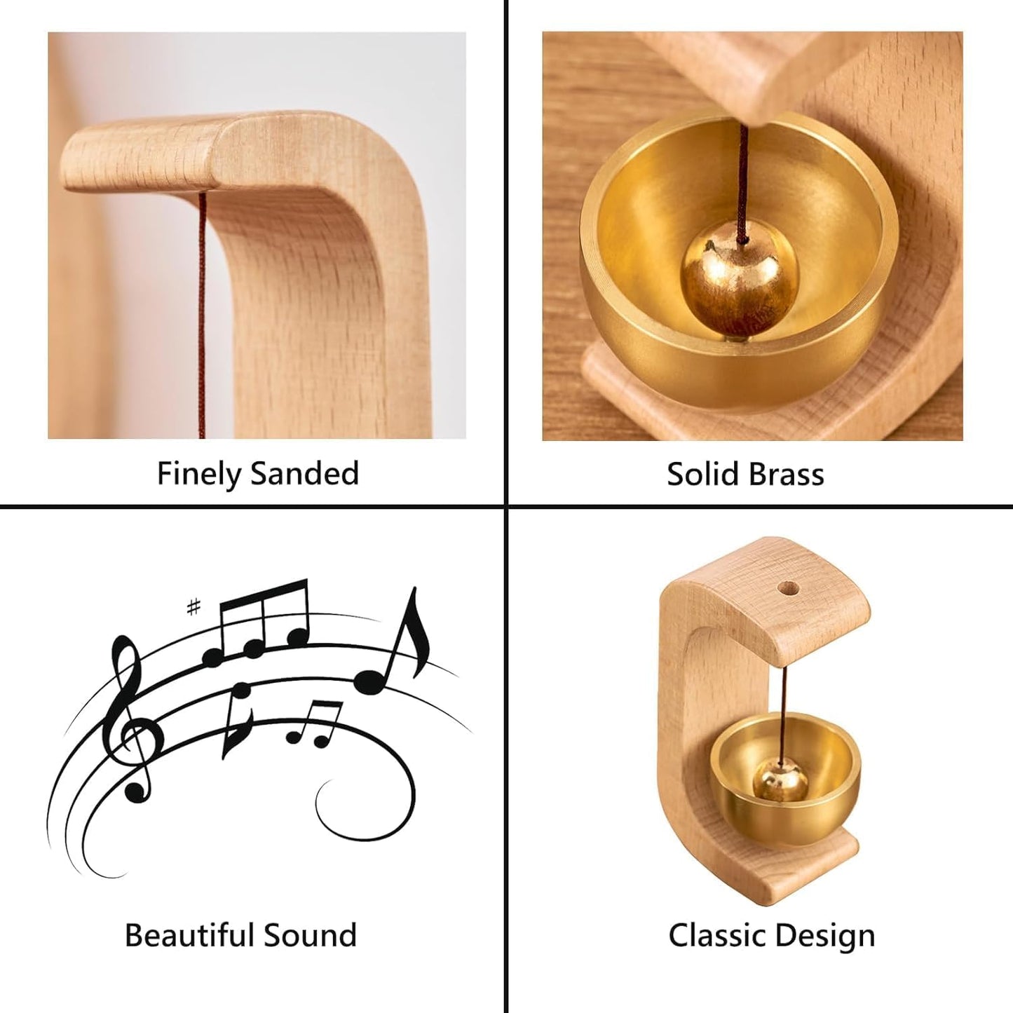 SereneWood Brass Door Chime – Elegant & Soothing