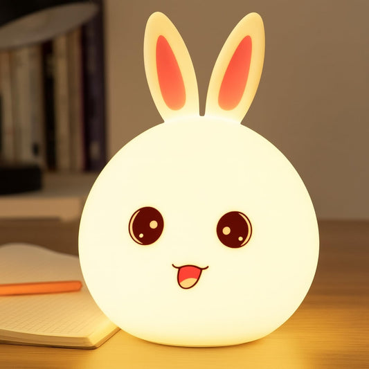 BrightRabbit Touch LED Night Lamp – 7-Color Soft Glow
