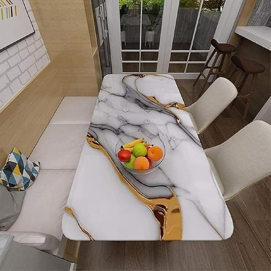 Golden White Peel & Stick Wallpaper – Waterproof & Oilproof Wall & Furniture Stickers