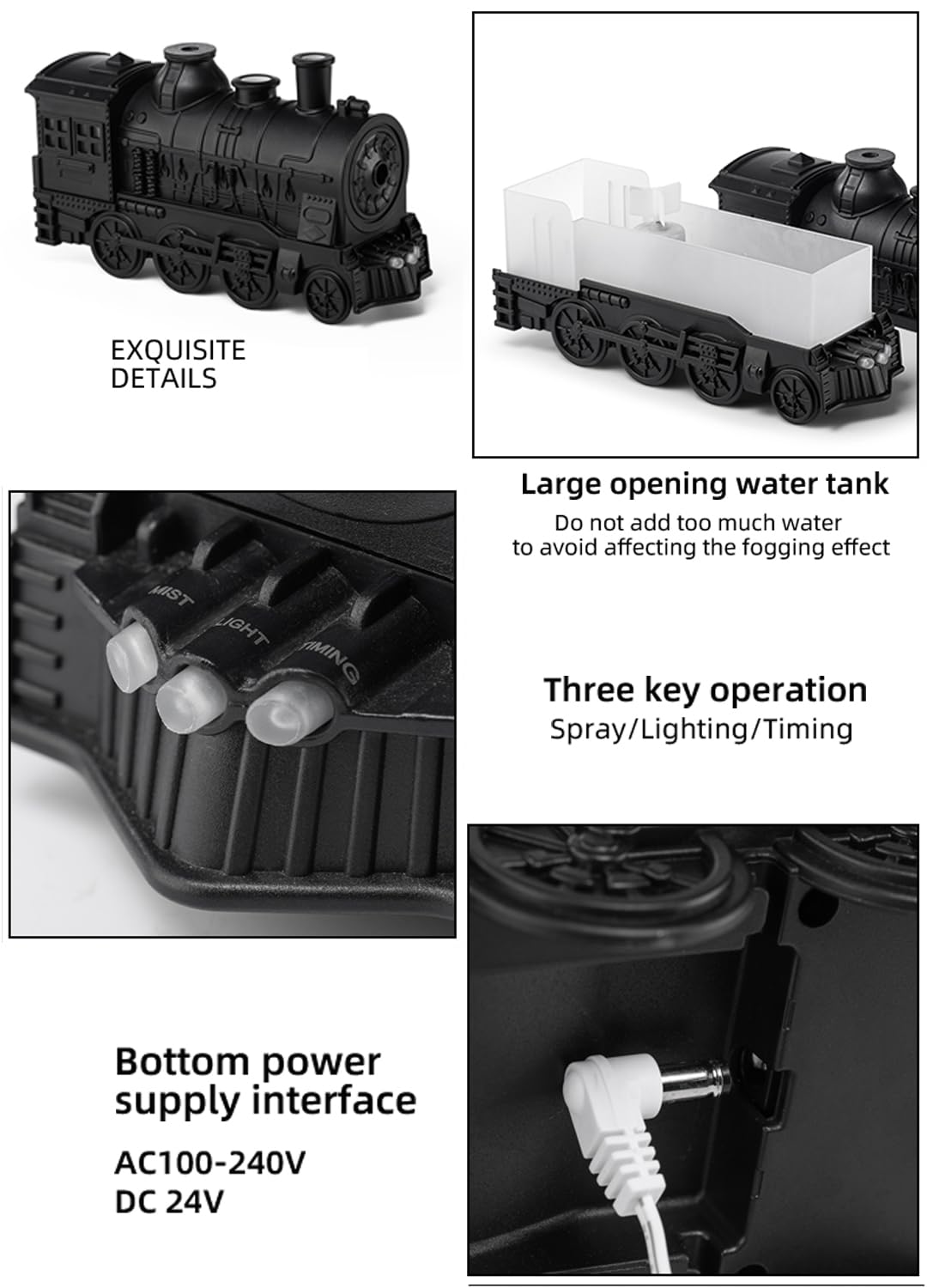 Premium Train Humidifier With Aroma Diffuser and Oil Diffuser