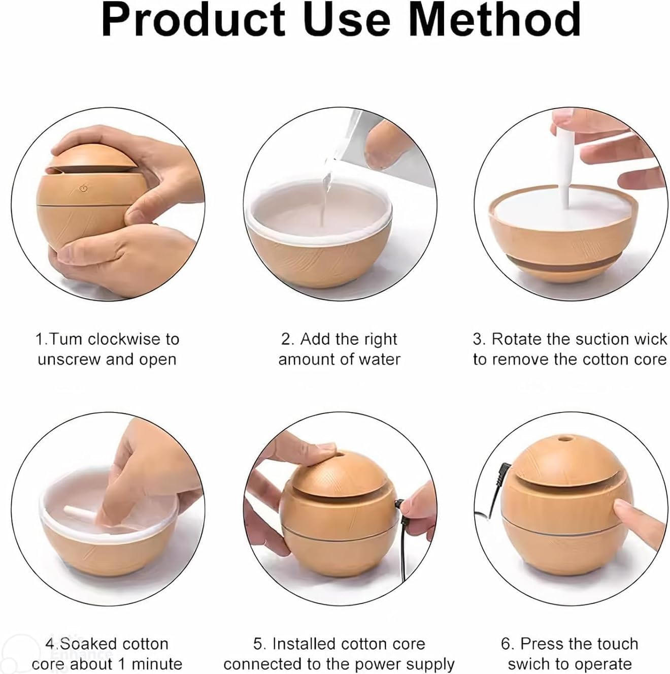 Round Humidifier- Wooden