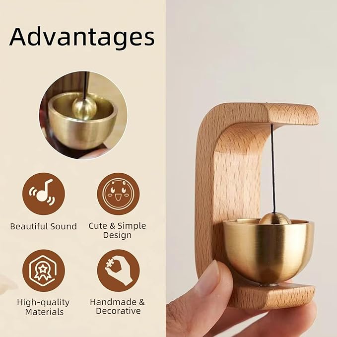 SereneWood Brass Door Chime – Elegant & Soothing