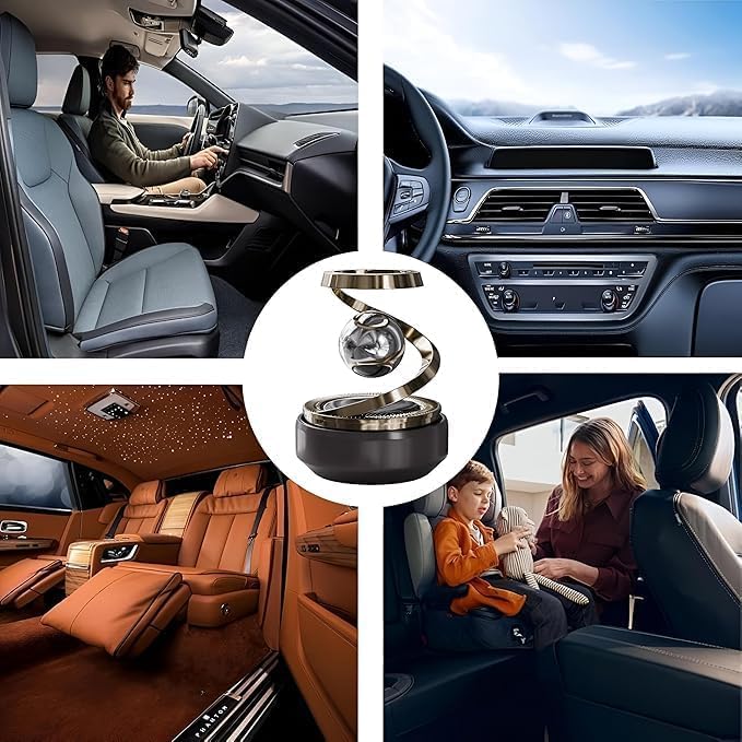 SolarSpin Car Air Freshener – Solar-Powered Aromatherapy Diffuser