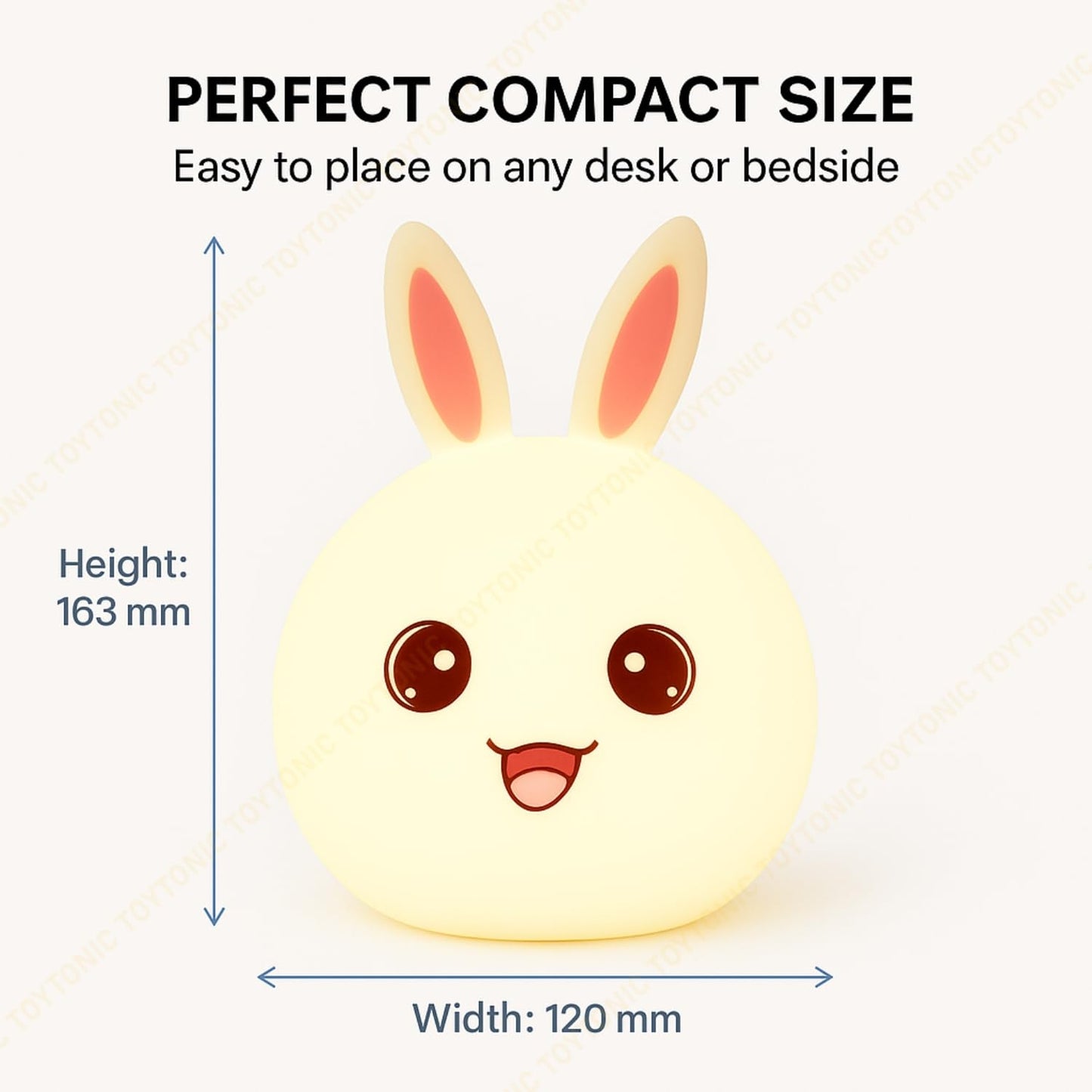 BrightRabbit Touch LED Night Lamp – 7-Color Soft Glow