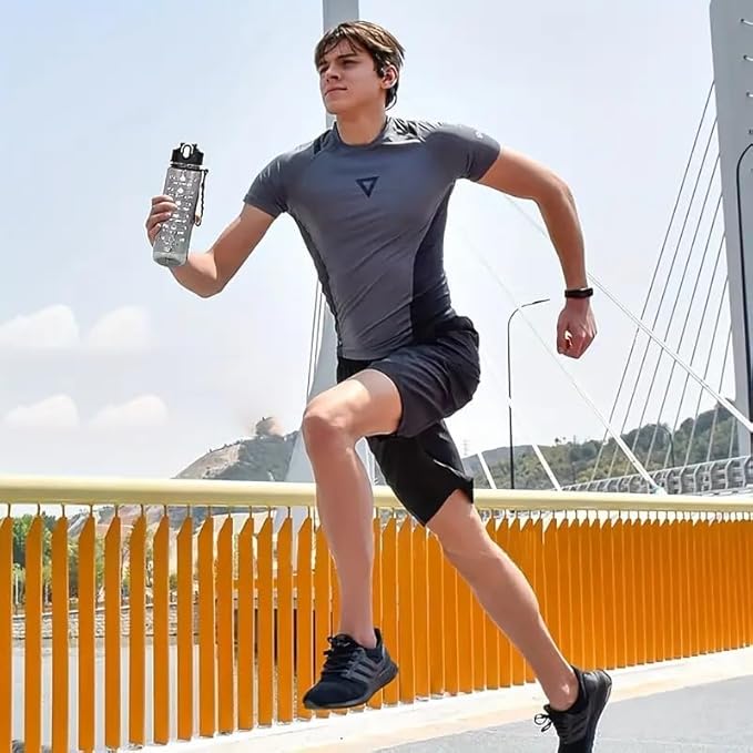 HydraGlow Motivational Water Bottle – 1L Sipper