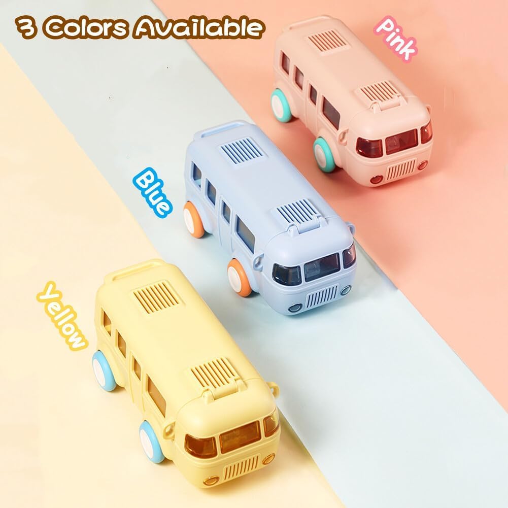 Premium Bus Water Bottle For Kids With Strap, Sipper, & Straw