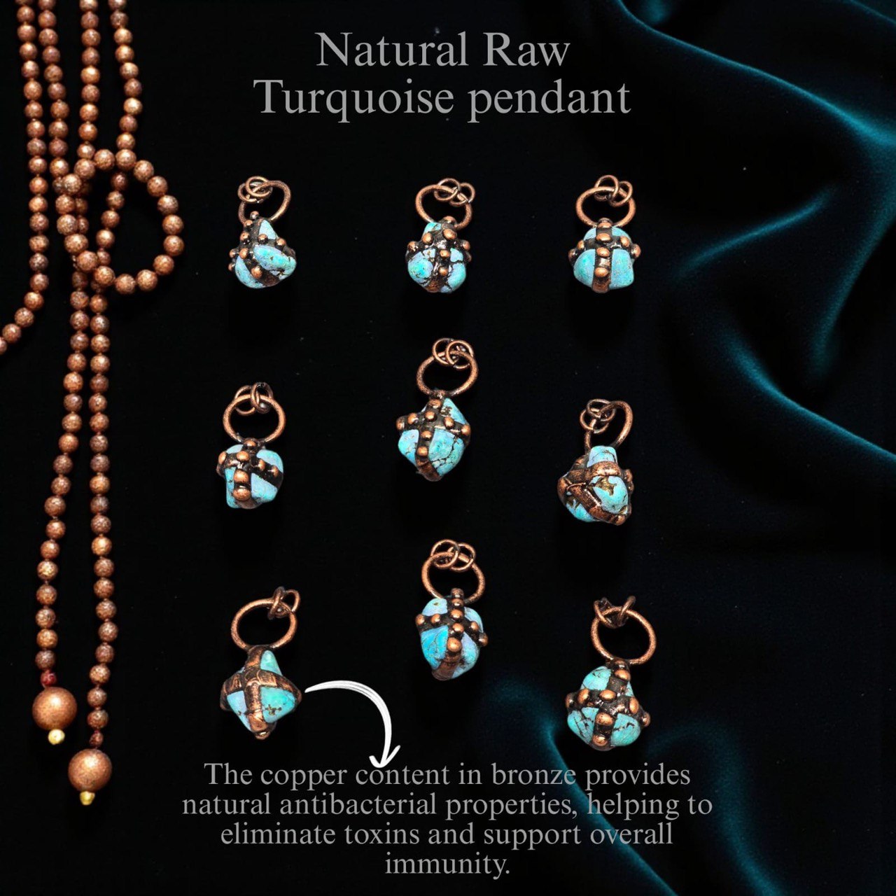 Turquoise + Copper Pendant – Wearable Earth Energy & Style