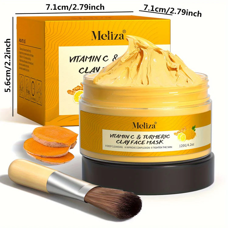 Vitamin C + Turmeric Clay Mask – Deep Cleansing (50g)