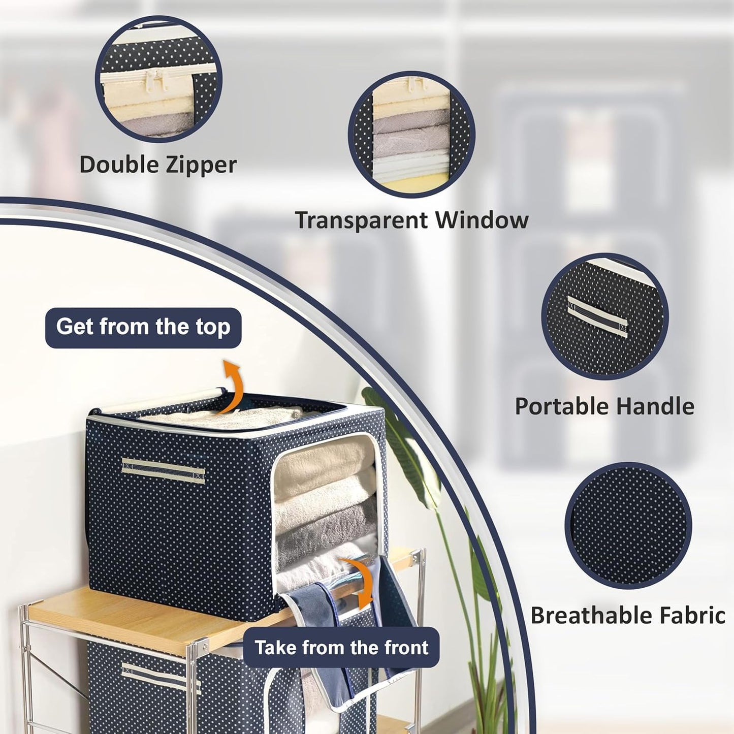 Wardrobe Clothes Organizer - 66L