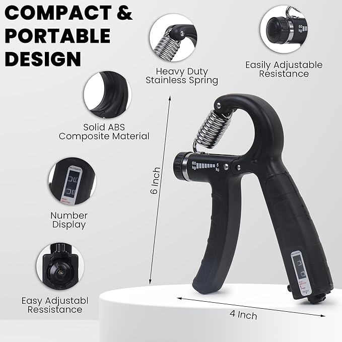 GripMate Adjustable Strength Trainer – 10KG to 60KG