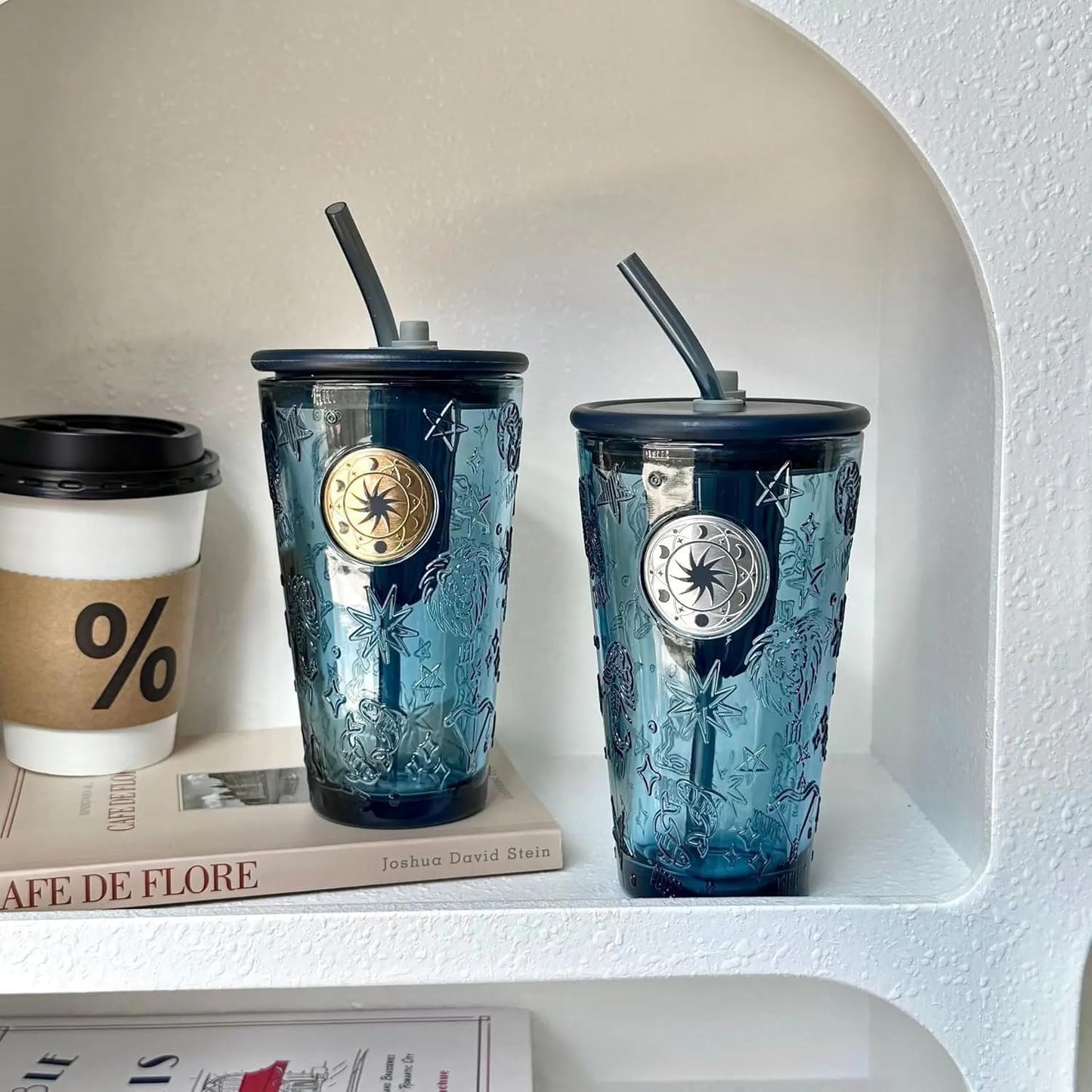 Blue Constellation Cup | Vintage Drinking Smoothie Mug