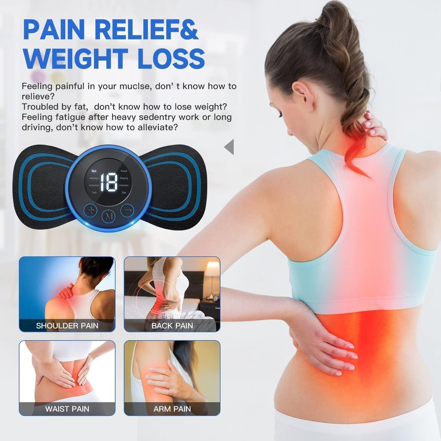 Wireless Mini Body Massager Machine|  Portable Butterfly Massager