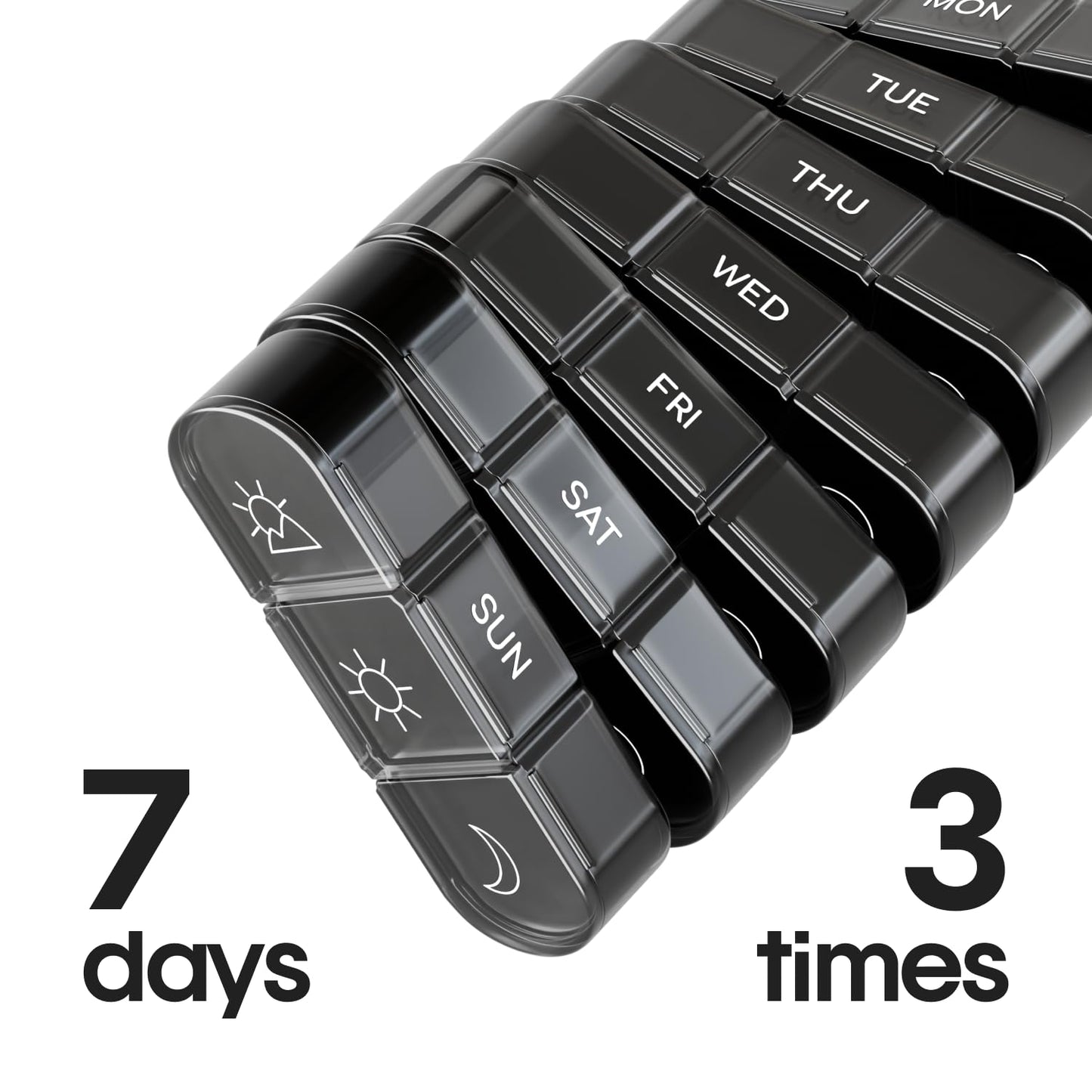 Premium Weekly Pill Organizer 3 Times a Day| Portable Travel Pill Box -7 Day