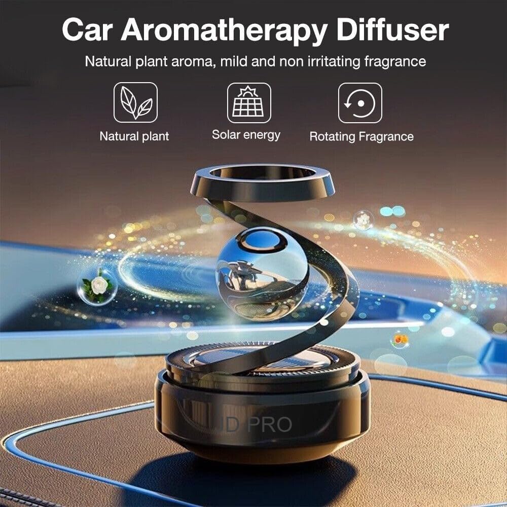 SolarSpin Car Air Freshener – Solar-Powered Aromatherapy Diffuser