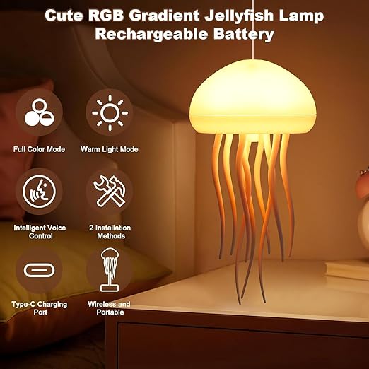 AquaGlow Jellyfish Lamp