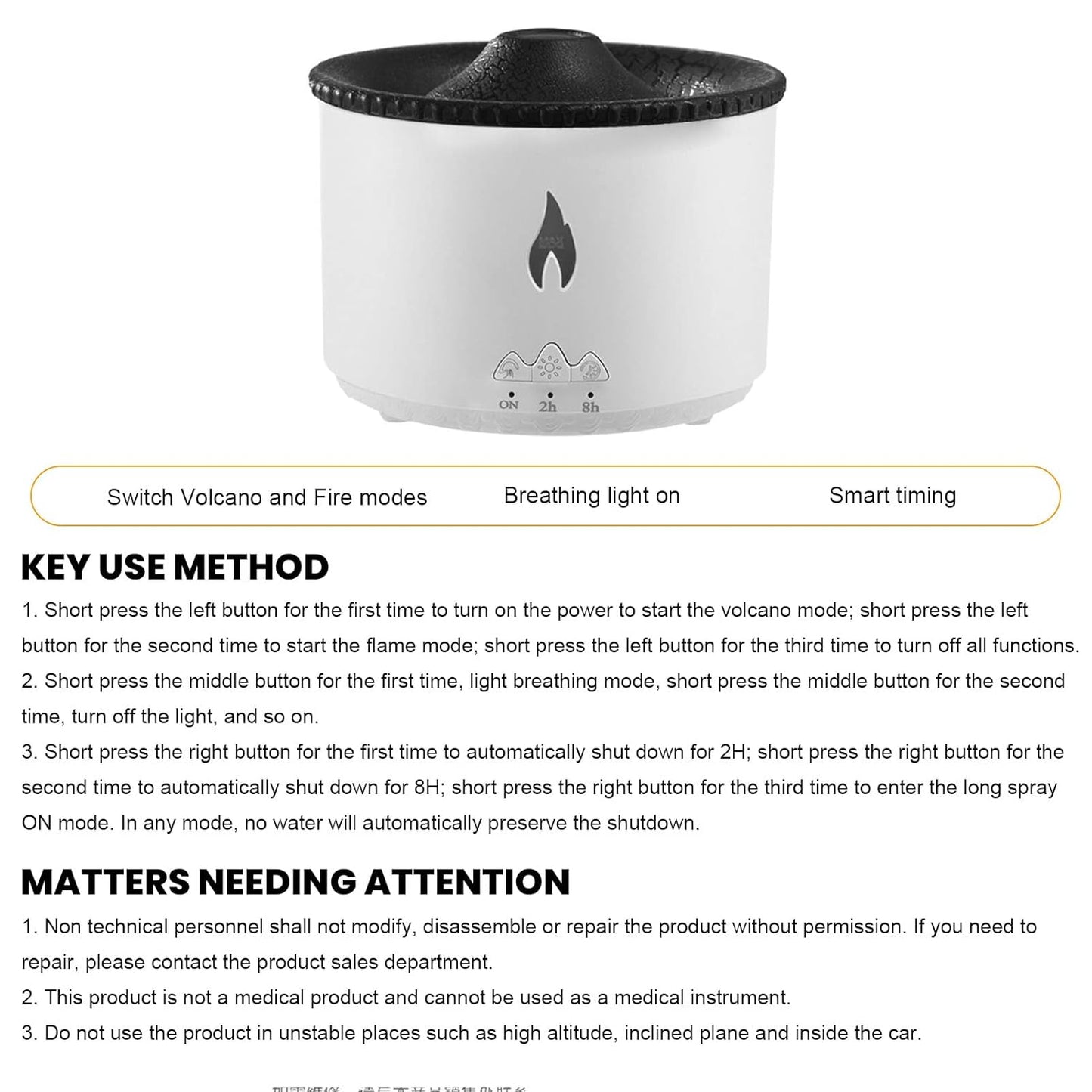 Flame Aroma Diffuser & Portable Humidifier