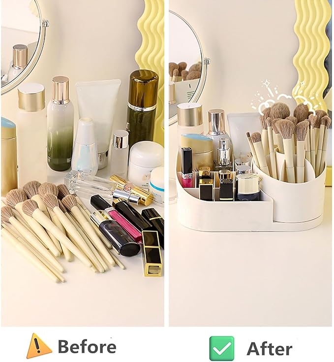 360° Rotating Makeup Organizer Box – Beauty at Your Fingertips