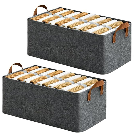 WardrobeMate Premium 2-Piece Clothes Organizer – Foldable with Metal Frame