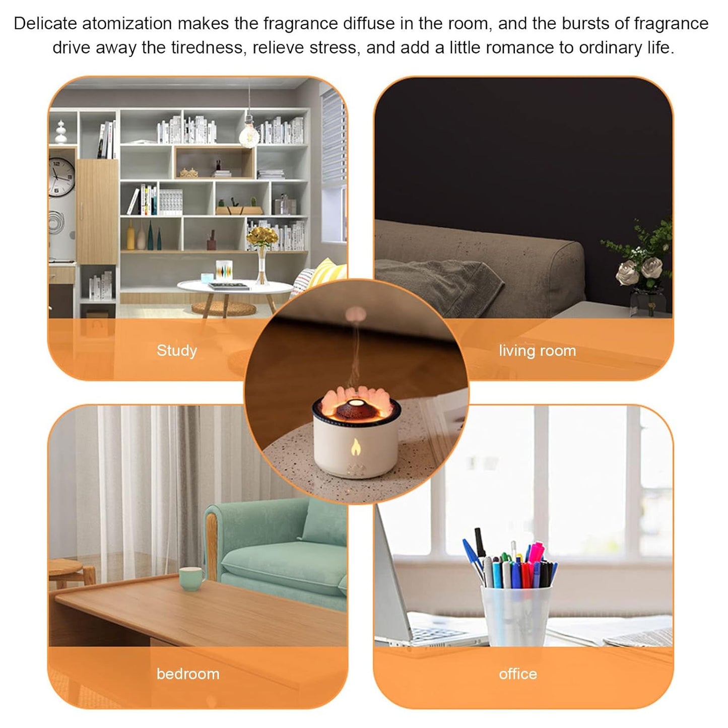 Flame Aroma Diffuser & Portable Humidifier