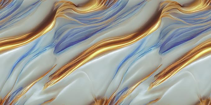 Italian Golden Blue Lava Marble Wallpaper – Self-Adhesive, Waterproof