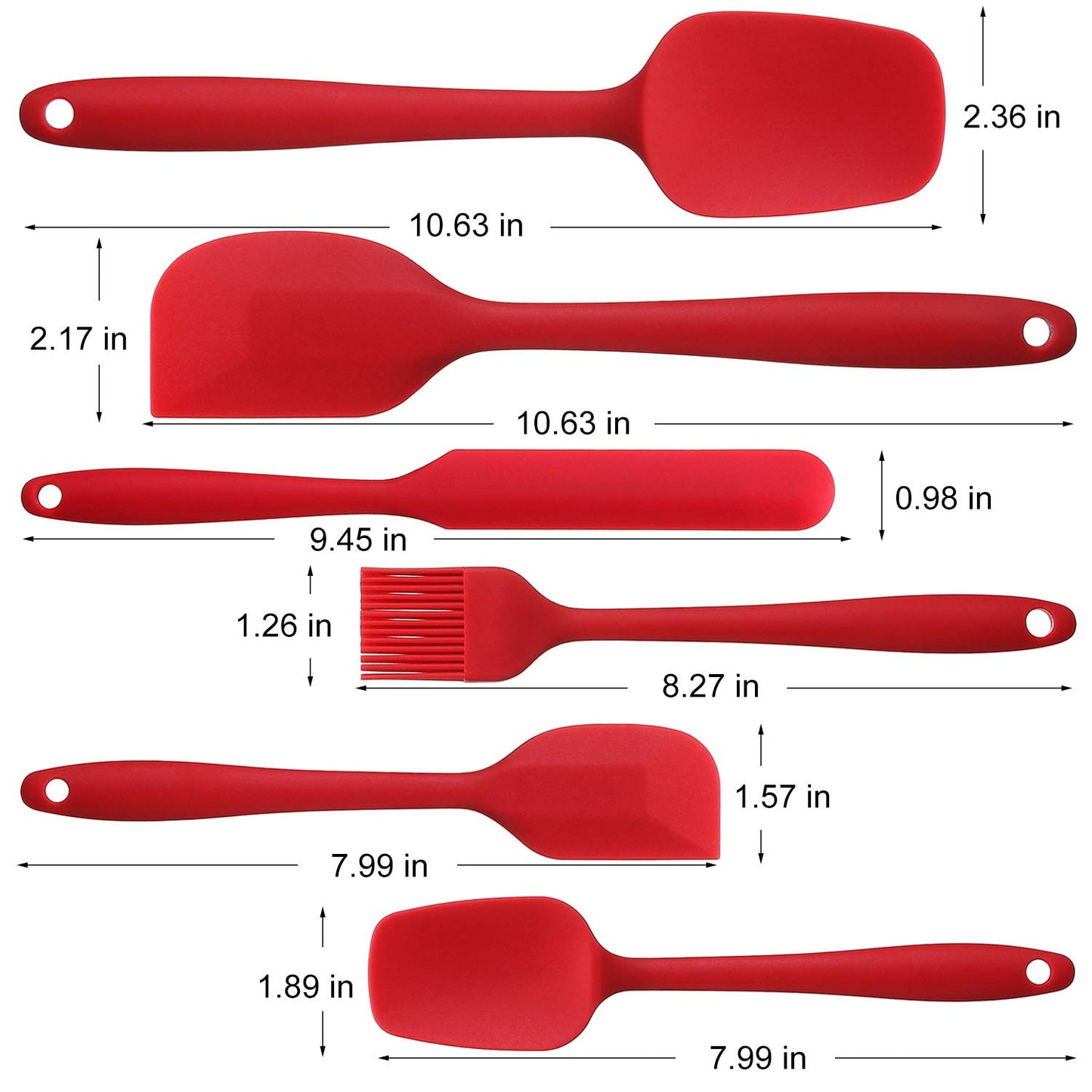 6 Pcs Silicone Spatula Set for Cooking | Non-Stick Silicone