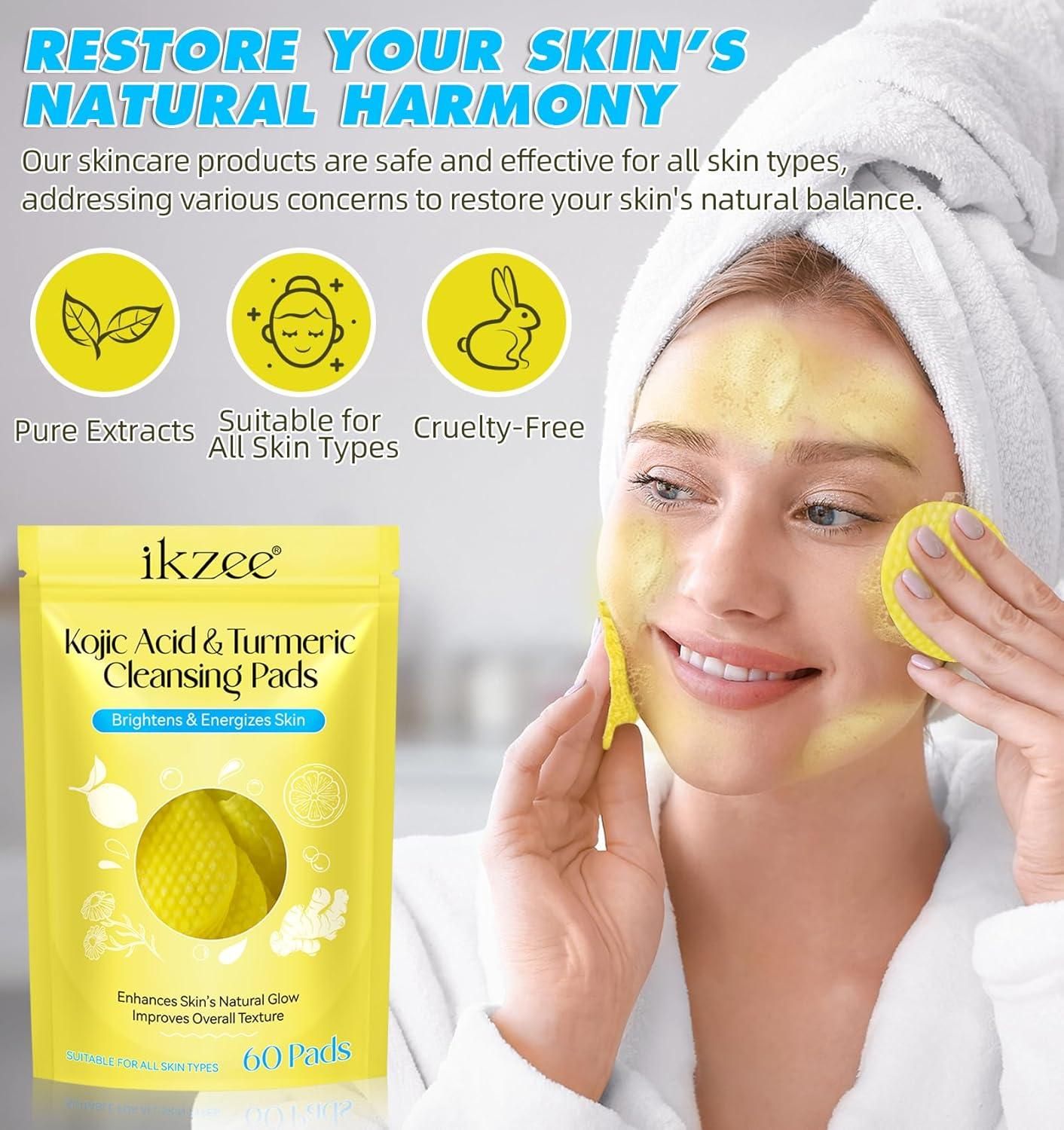 Turmeric Kojic Acid Cleansing Pads β Pack of 20