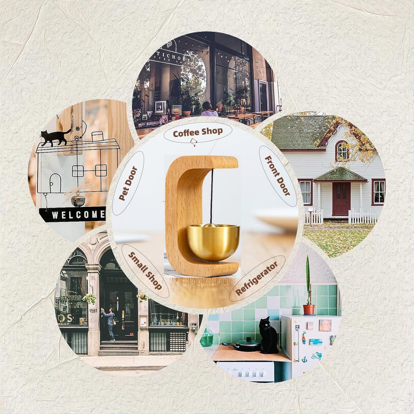 SereneWood Brass Door Chime – Elegant & Soothing