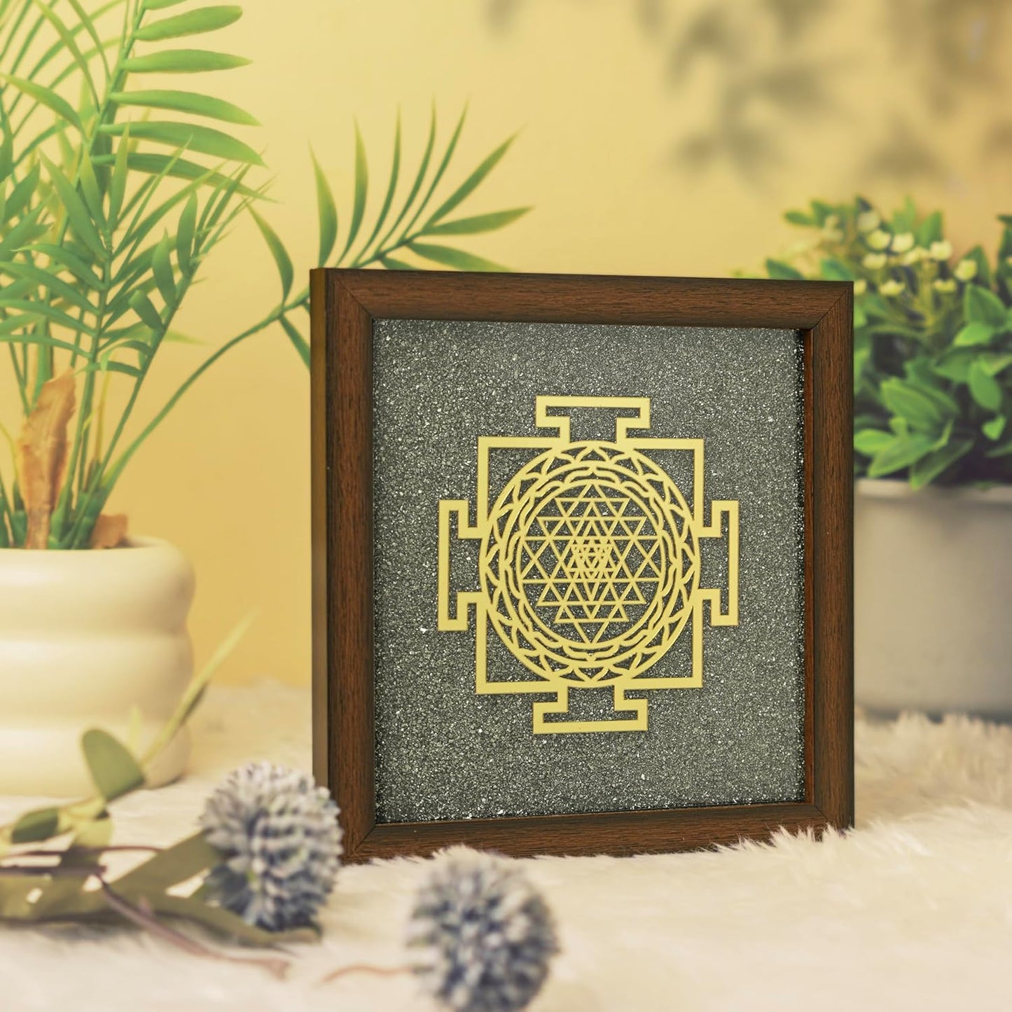 Original Pyrite Dust Mantra Frame – Sacred Vibration - Findoraa Special Find