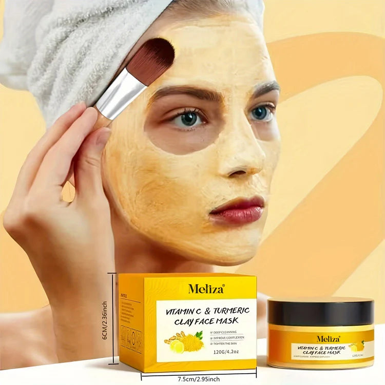 Vitamin C + Turmeric Clay Mask – Deep Cleansing (50g)