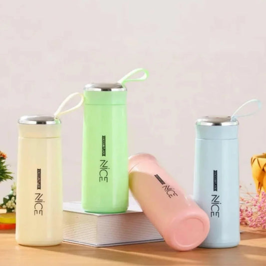 Premium Glass & Plastic "NICE" Water Bottle – 400ml Leak-Proof – Durable & Eco-Friendly
