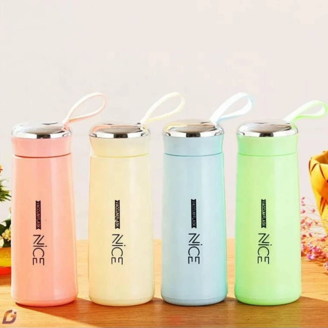Premium Glass & Plastic "NICE" Water Bottle – 400ml Leak-Proof – Durable & Eco-Friendly