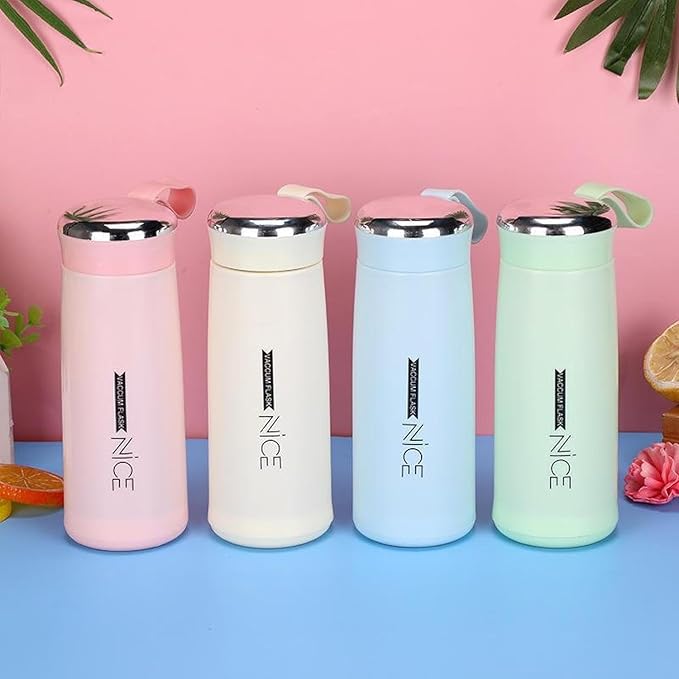 Premium Glass & Plastic "NICE" Water Bottle – 400ml Leak-Proof – Durable & Eco-Friendly