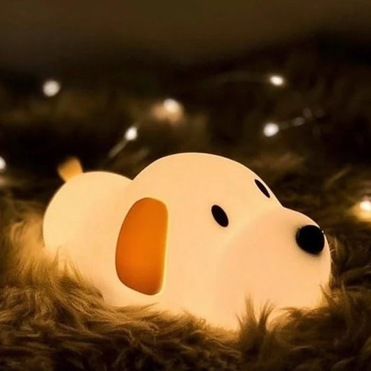 BrightPup Touch Silicone Night Lamp – Rechargeable 7-Color LED
